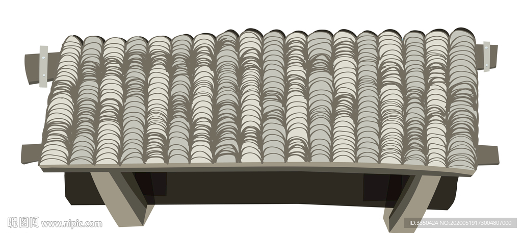 d地方特色古老屋檐瓦片设计参考