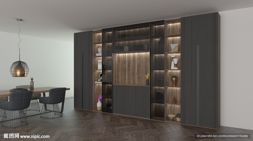 轻奢酒柜全屋定制家具效果图