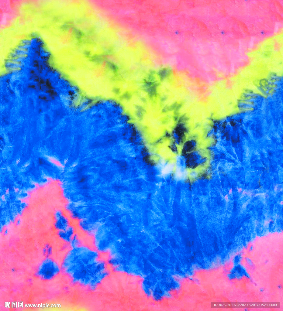 扎染  彩色过渡 数码 有分色