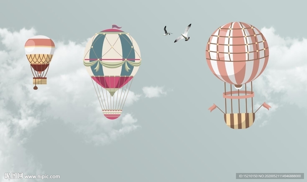 热气球电视背景墙