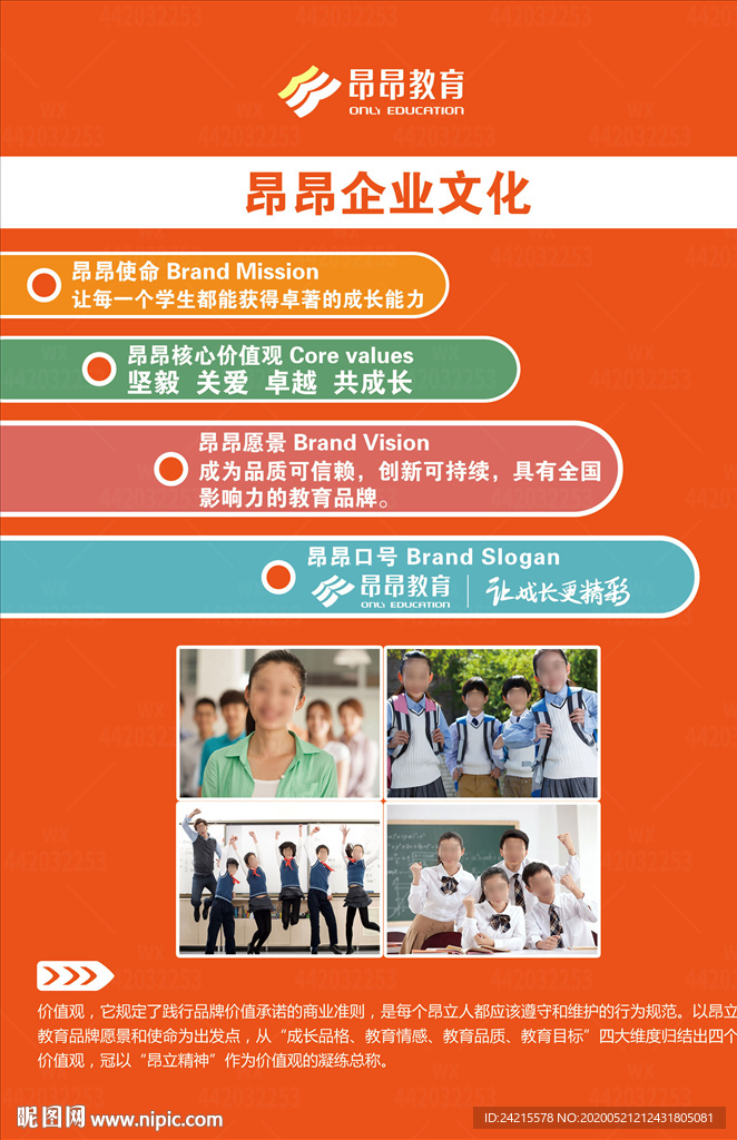 教育机构宣传海报学校企业文化墙