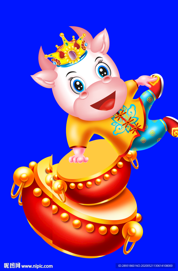 牛年门画牛年门贴卡通牛