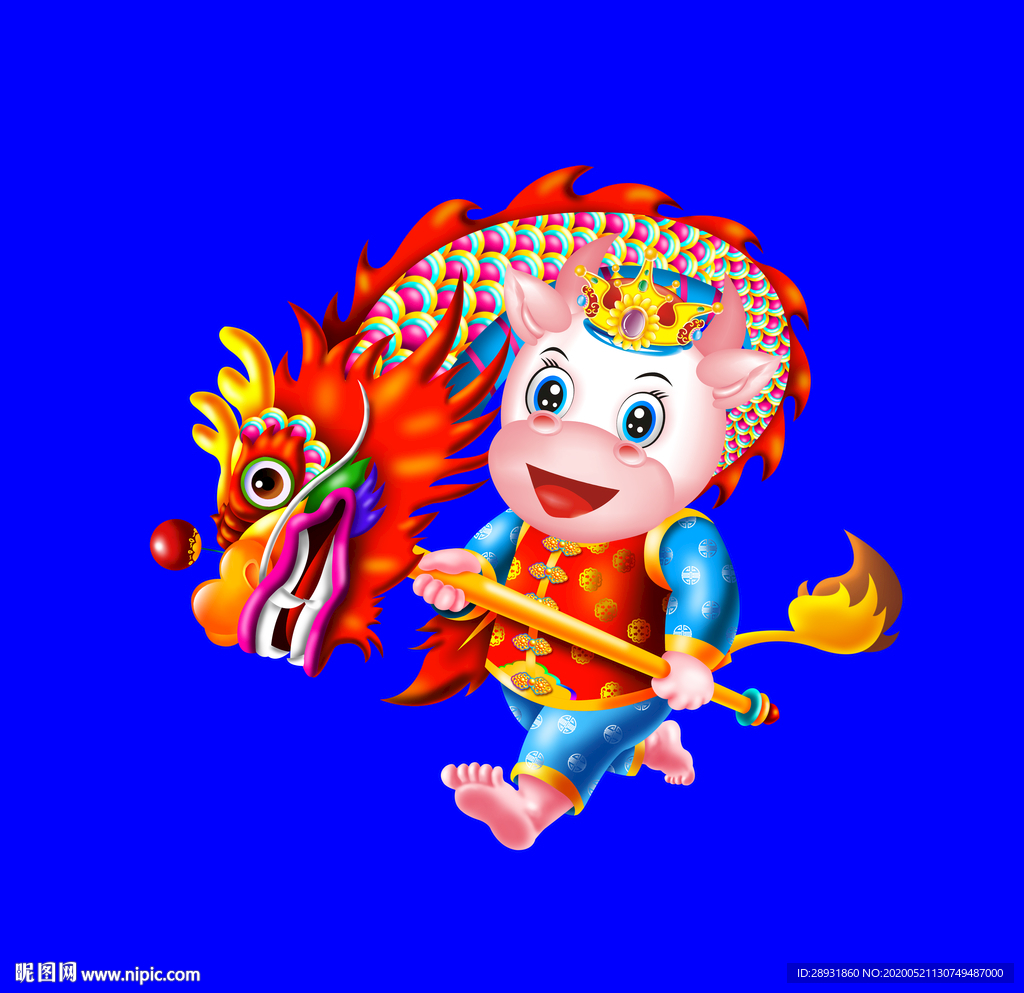 牛年门画牛年门贴卡通牛