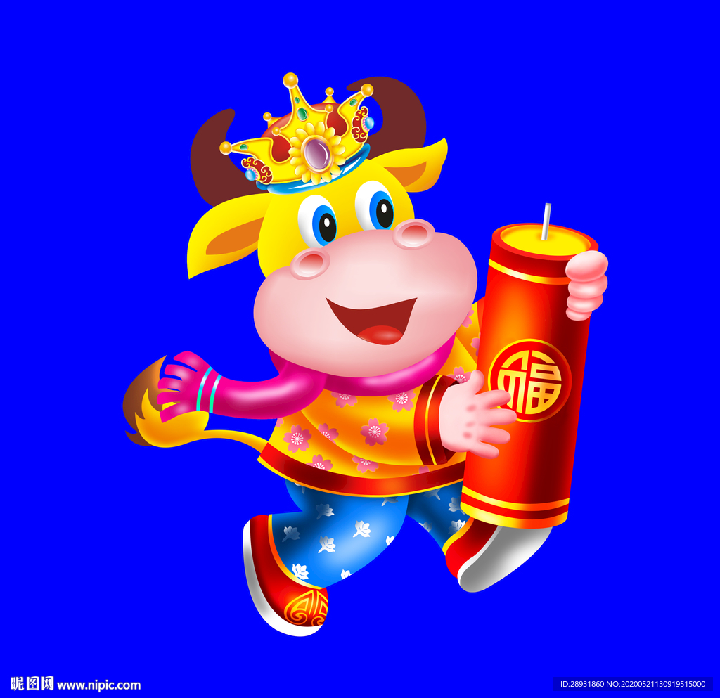 牛年门画牛年门贴牛年卡通牛