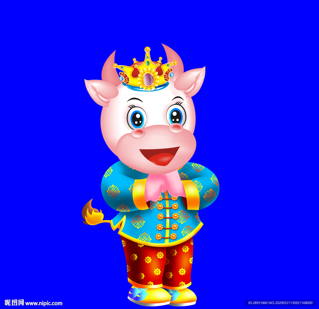 牛年牛年门画牛年门贴卡通牛