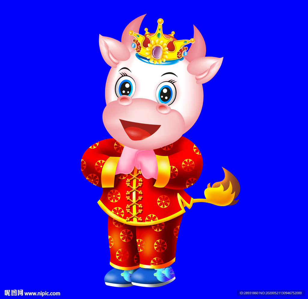 牛年门画牛年门贴卡通牛牛年