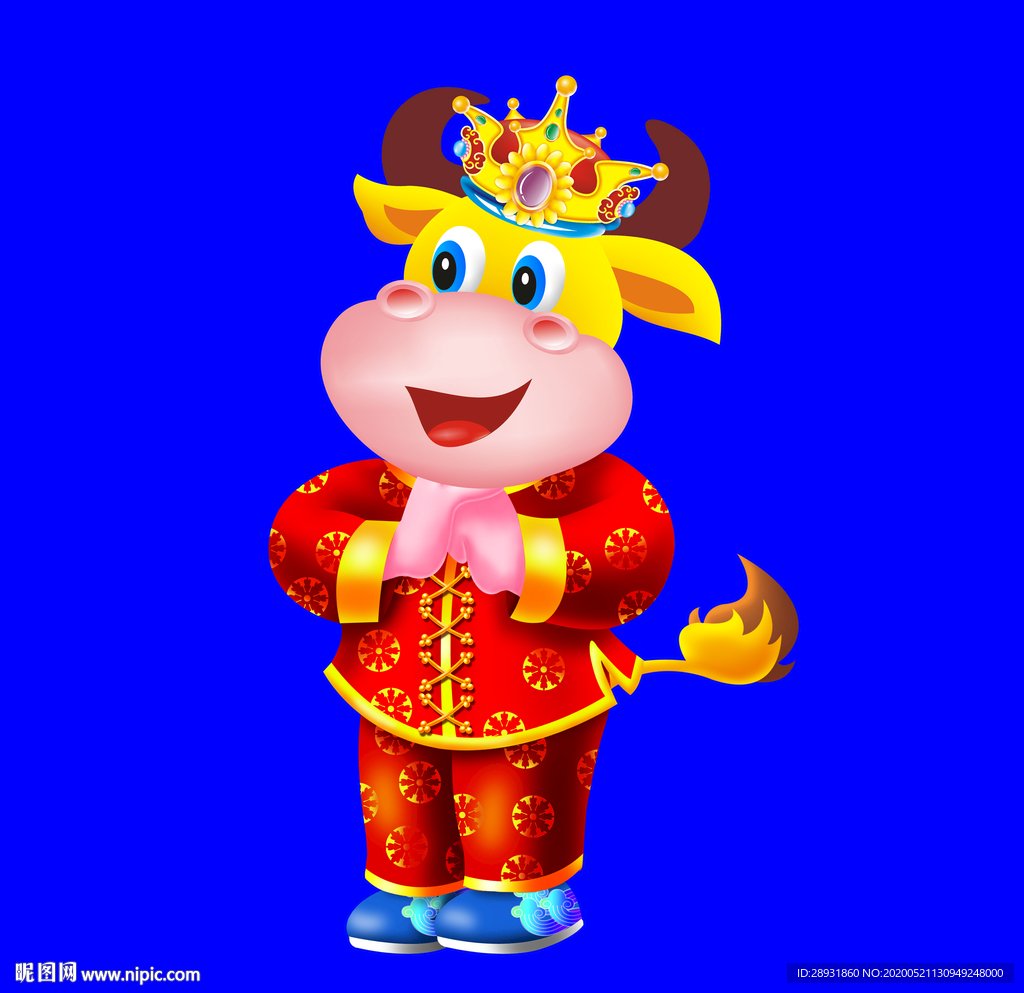 牛年门画牛年门贴卡通牛