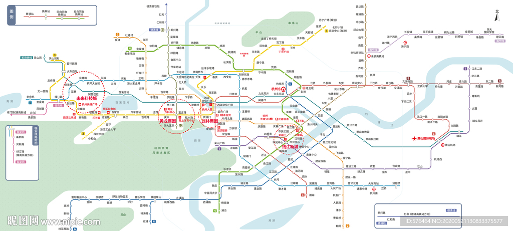 2022杭州地铁规划图矢量