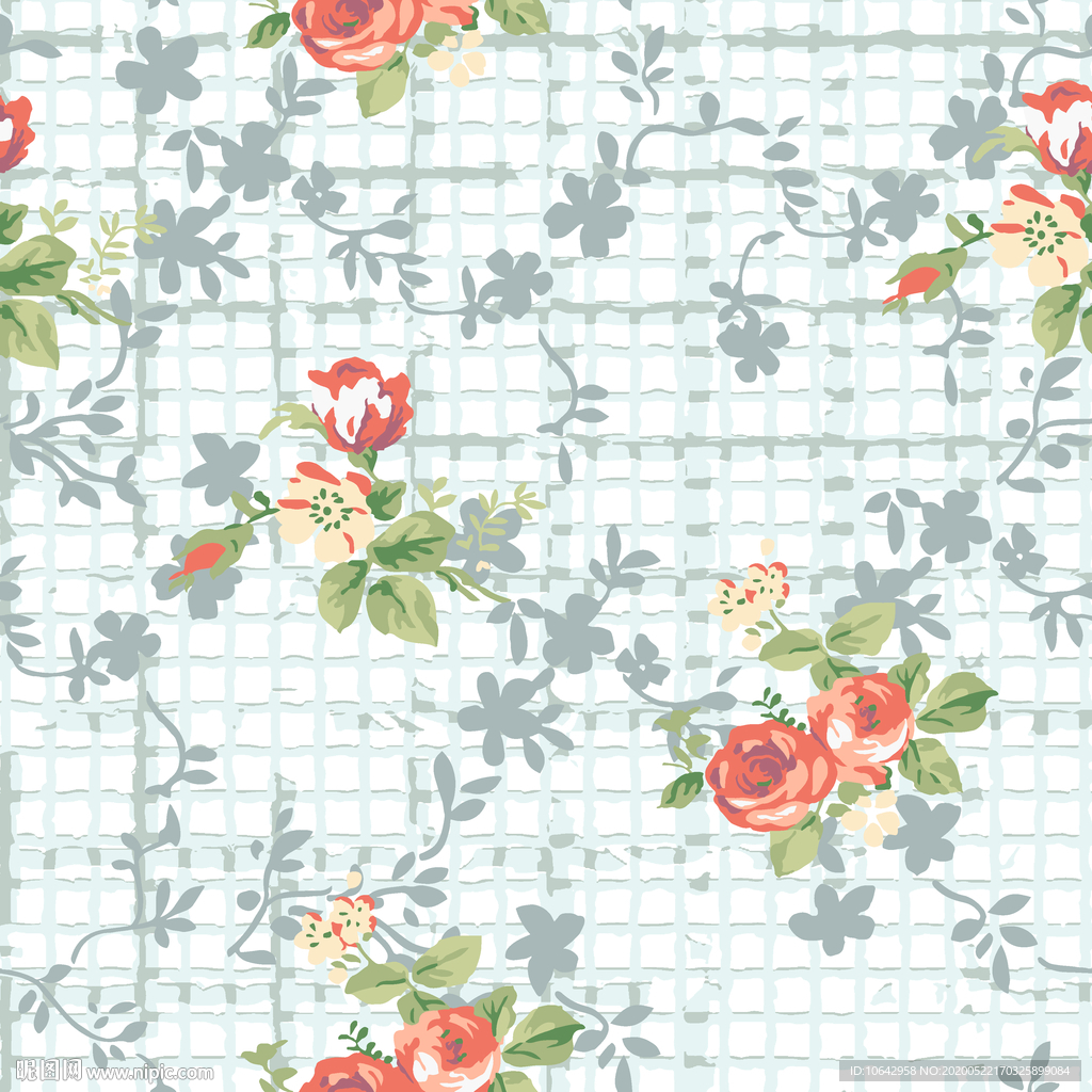 小碎花墙纸图案