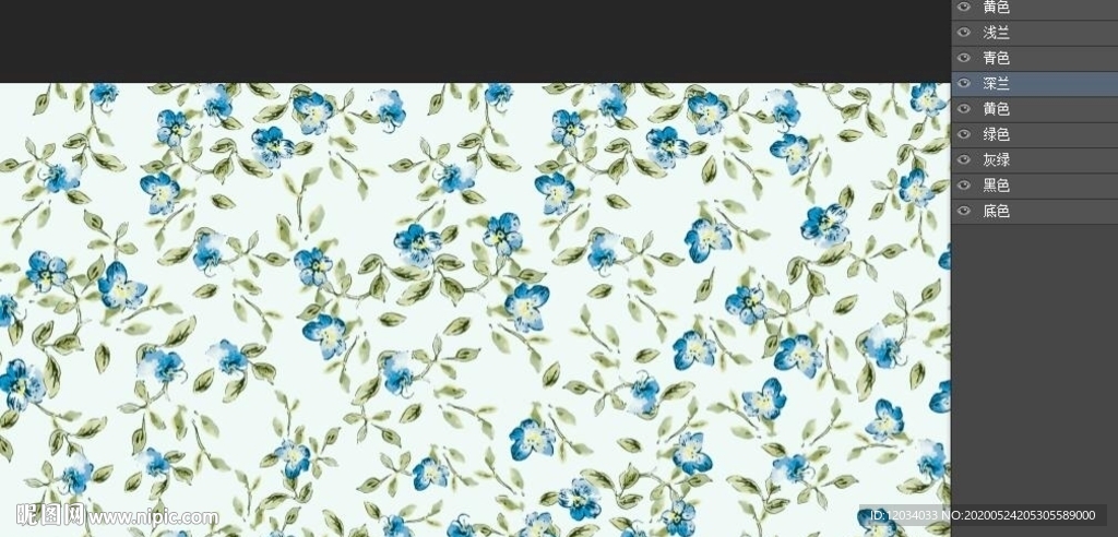 可以更改颜色蓝色小花