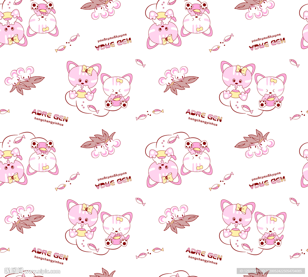 大牌睡衣可爱卡通图案猫