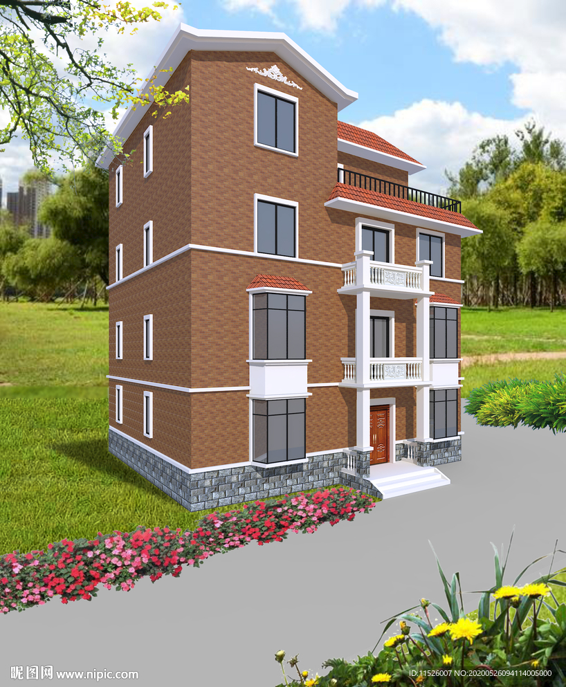 独栋别墅 自建房 房屋外观