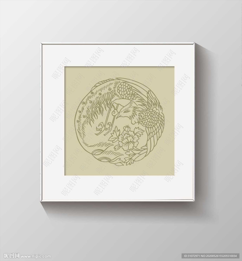 凤凰图案矢量图