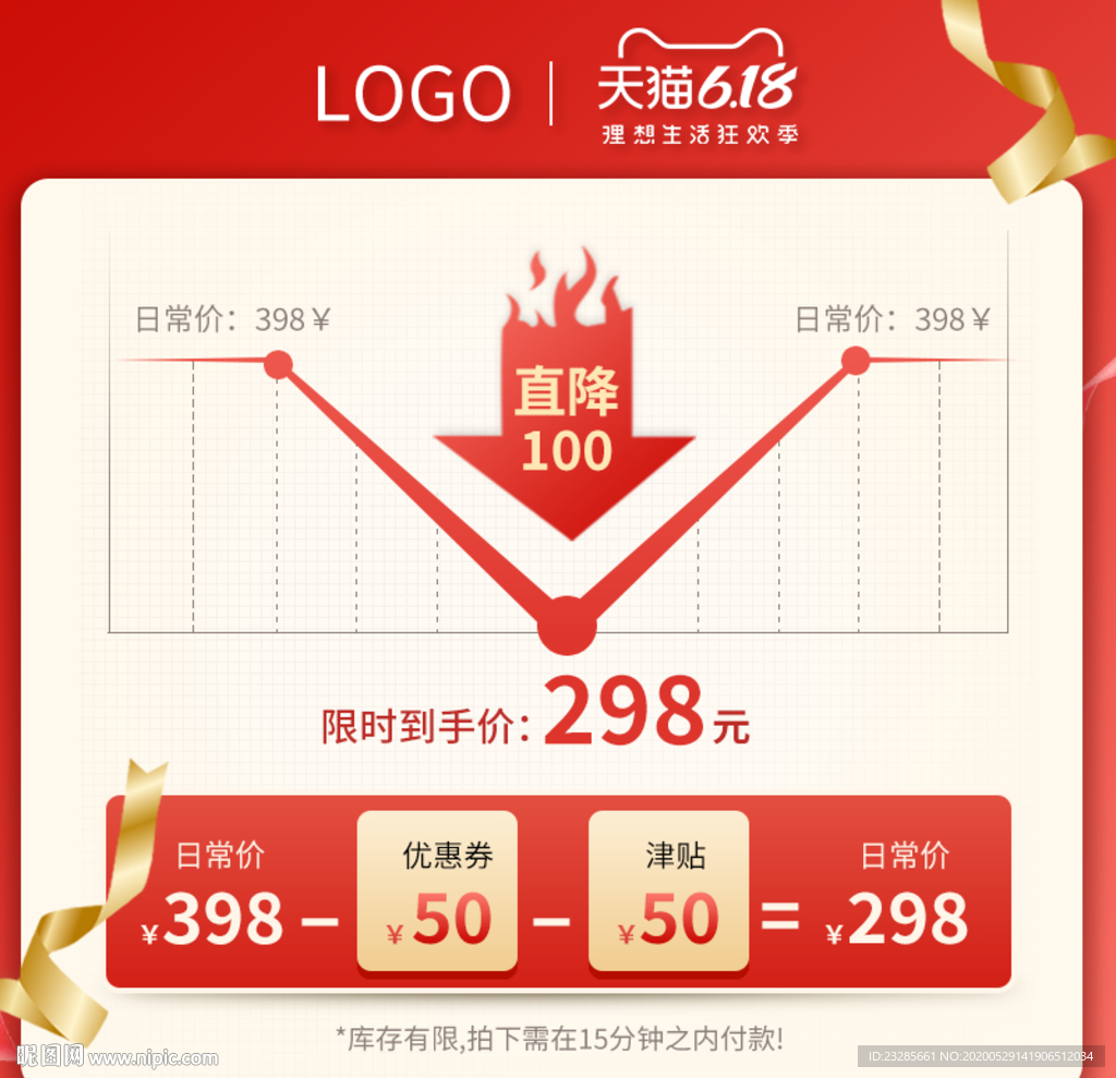 618年中大促价格曲线促销主图