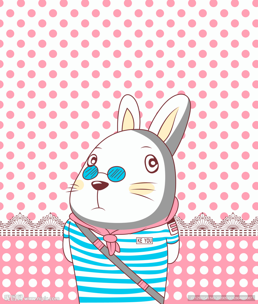 大牌可爱卡通兔子定位