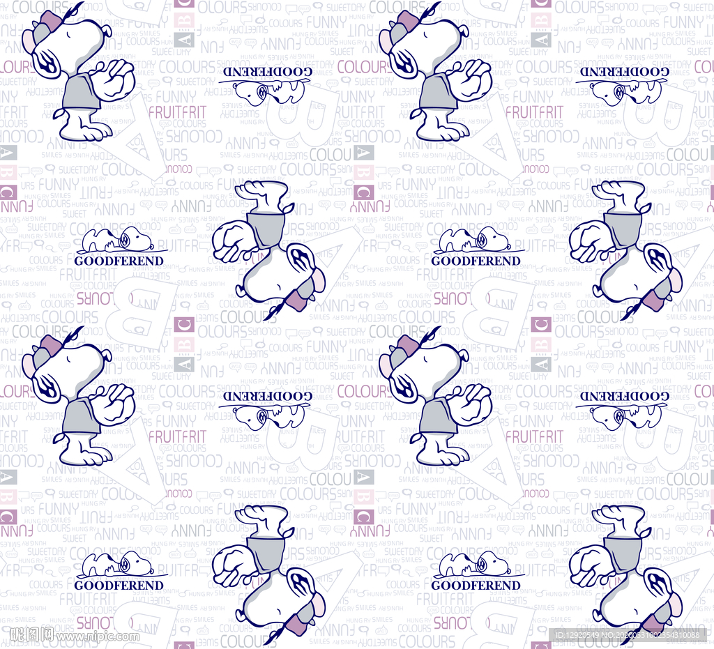 大牌真可爱卡通史卢比字母