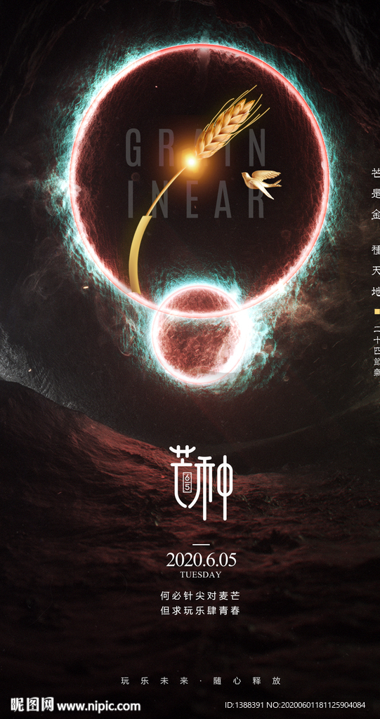 酒吧夜店芒种节气海报