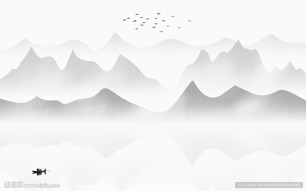 意境风山水画 TIF分层