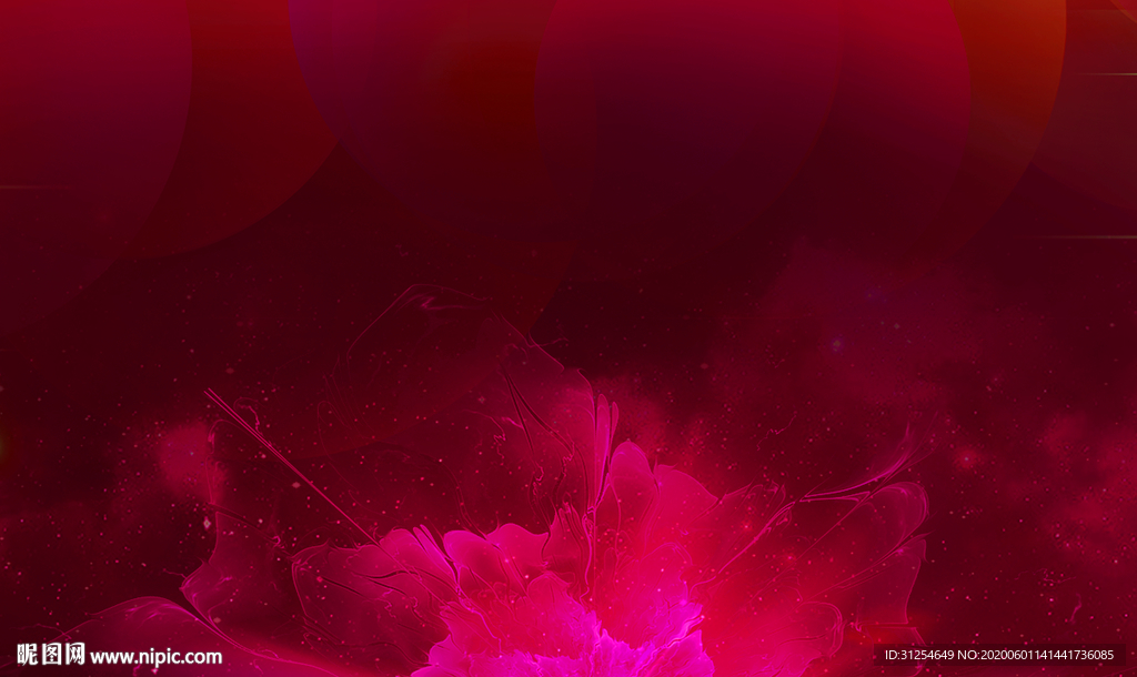 时尚绚丽红色主视觉背景图