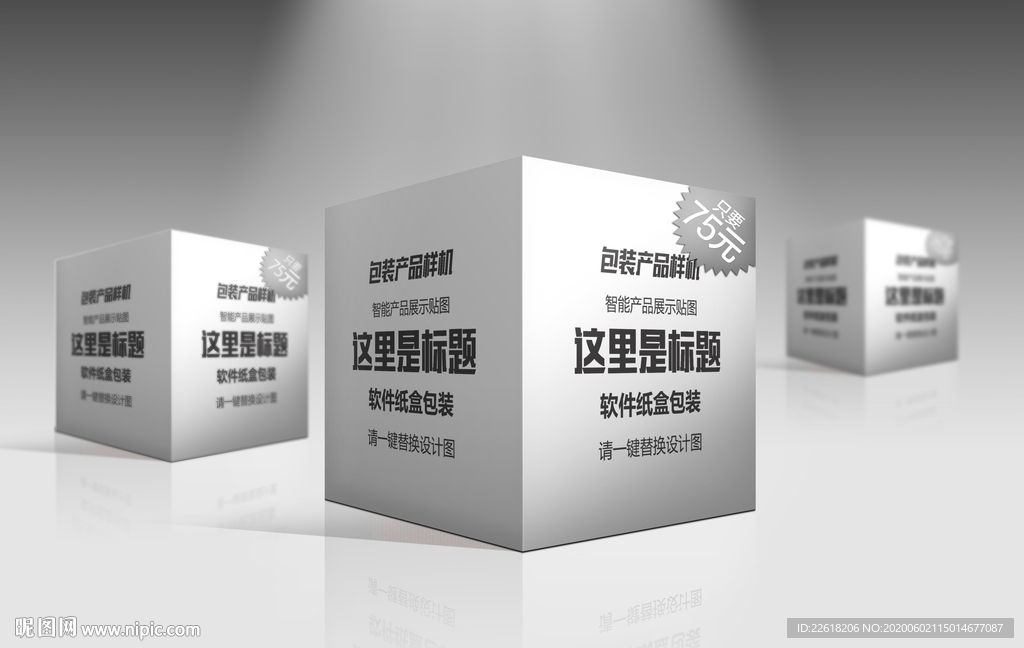 软件包装盒样机组合设计