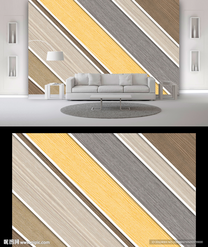 木质纹理电视背景墙