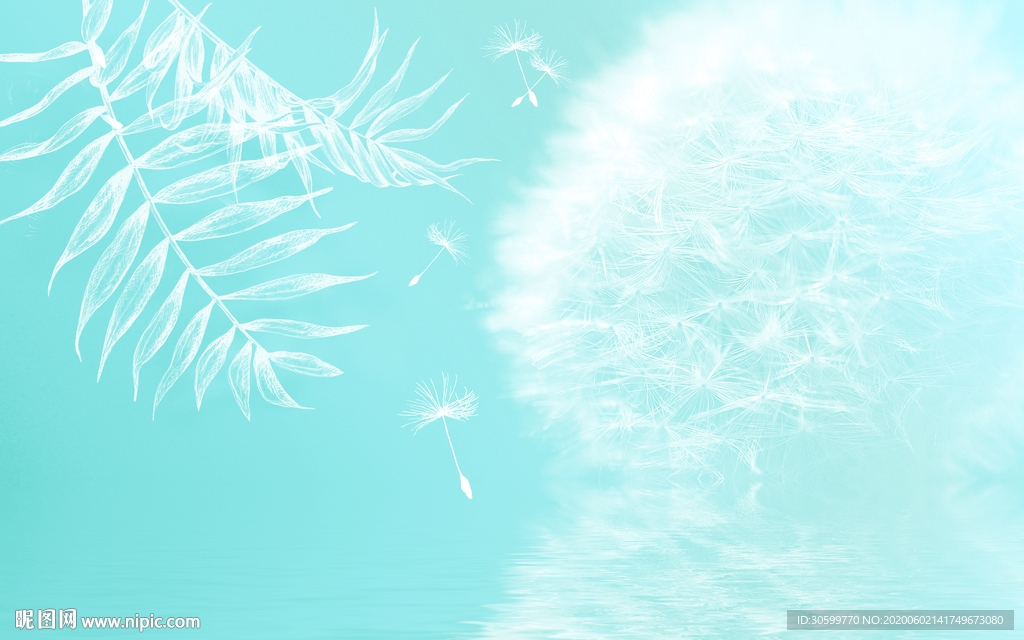 蒲公英背景装饰画