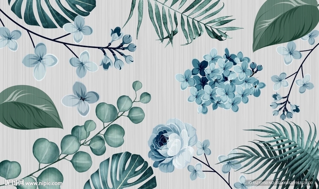 梦幻玫瑰花电视背景墙