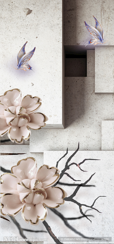 蝶恋花玄关背景