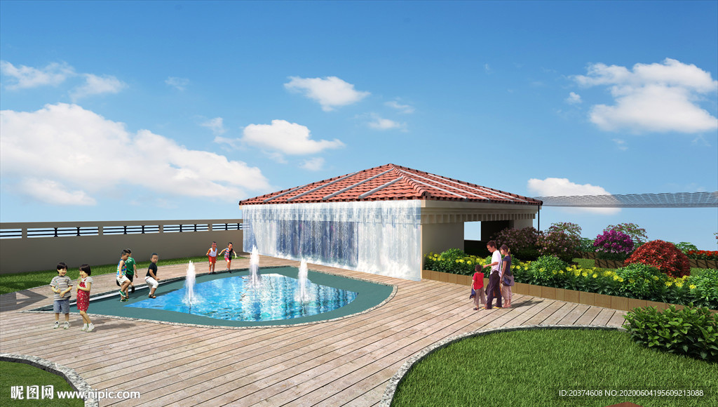 幼儿园屋顶 私家庭院 屋顶花园