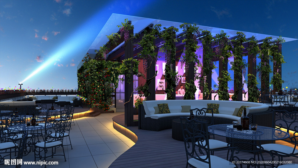 屋顶酒吧 酒吧夜景