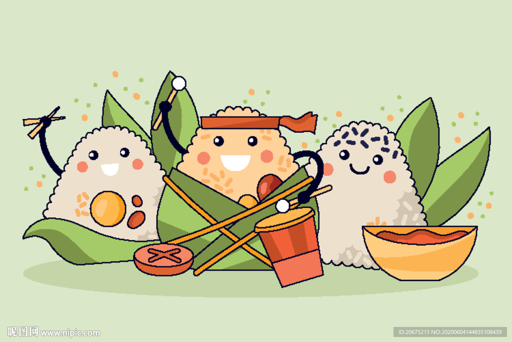 端午 粽子 适量粽子 卡通粽子