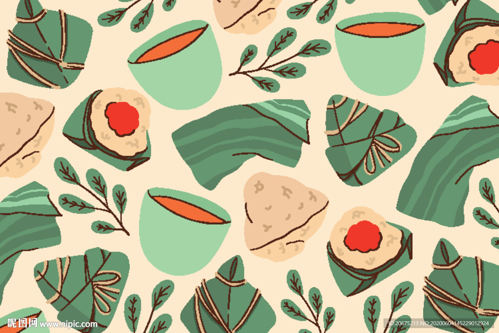 端午粽子 粽子包装纸 适量粽子