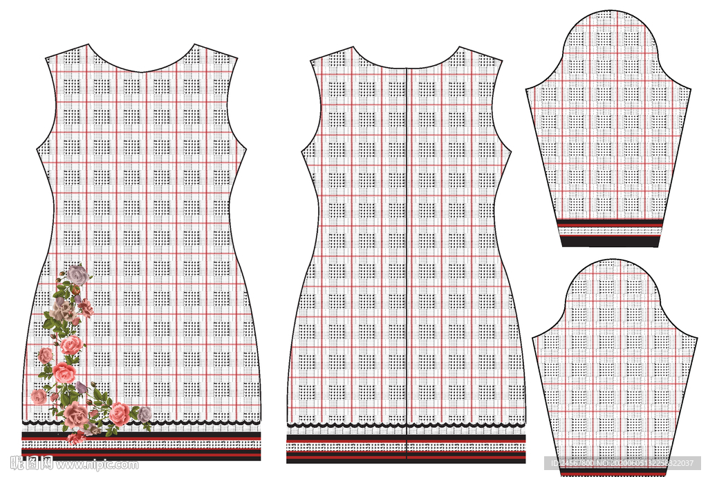 方巾 大牌 裁片 定位花