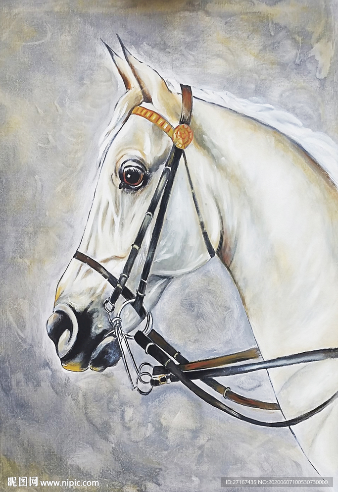 马到成功油画背景