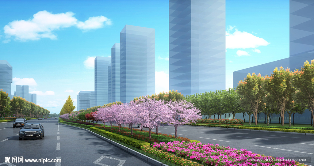 道路效果图公路效果图景观效果图