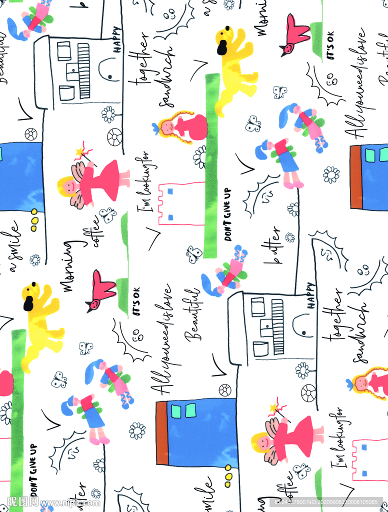 数码印花 大牌 方巾 卡通