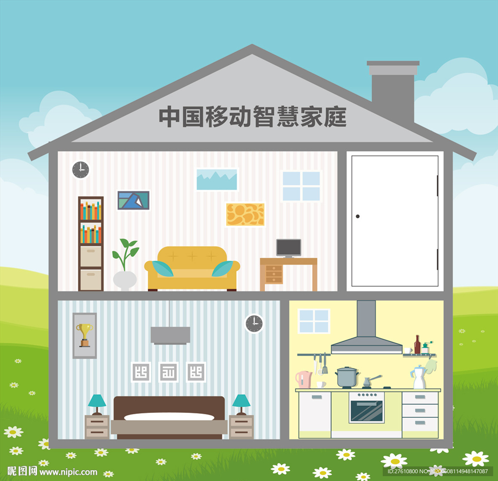 智慧家庭组网体验区背景图