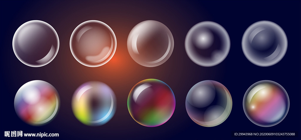 十款气泡矢量素材