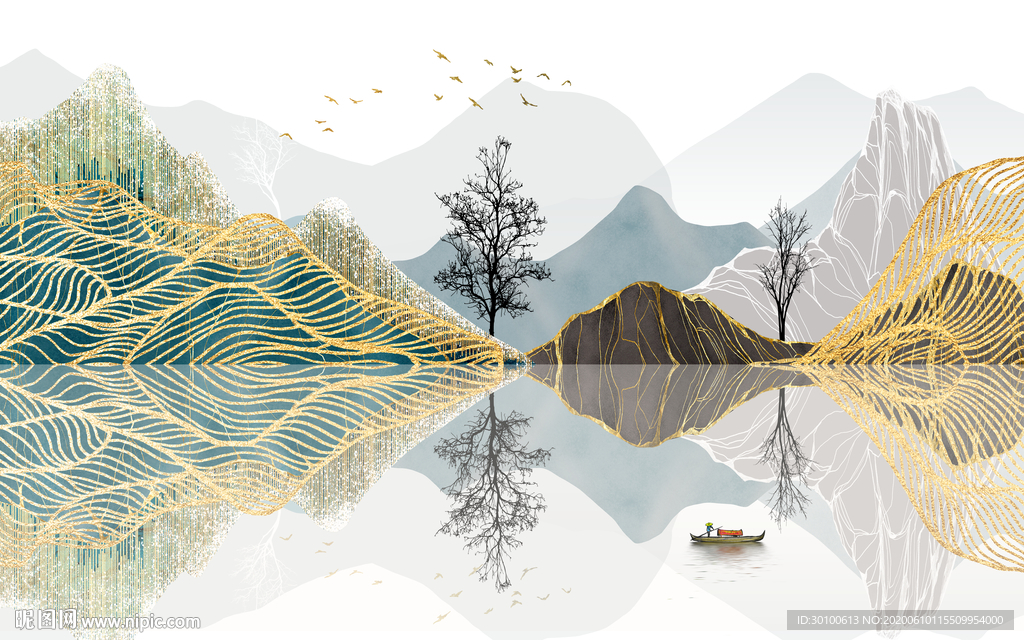 大气热销山水画 TIF分层