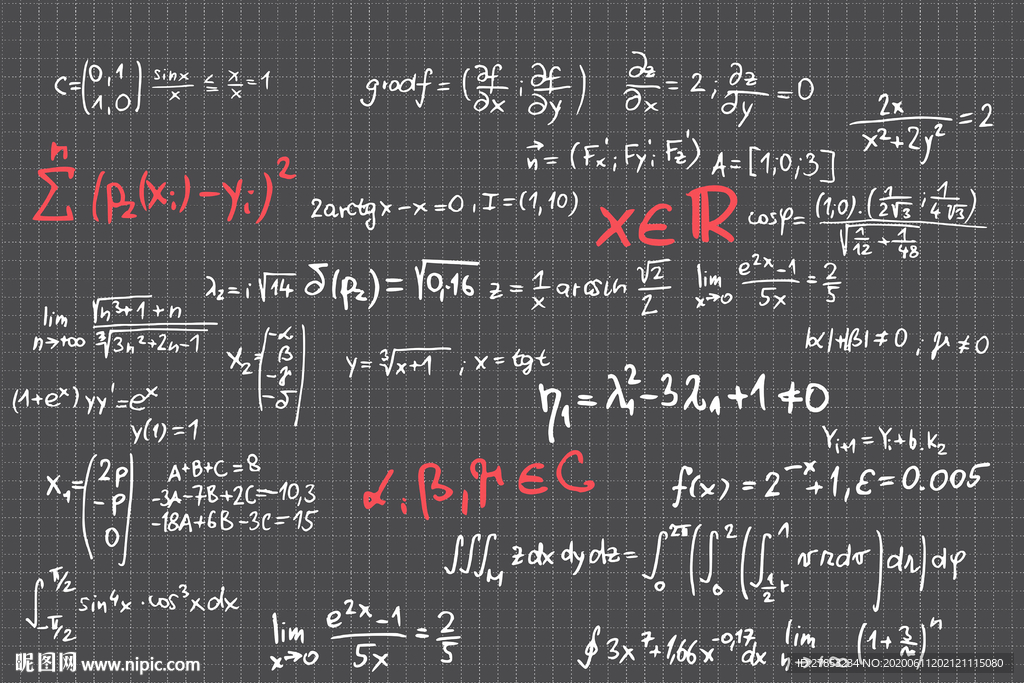 数学公式黑白画玄关黑板屏风背景