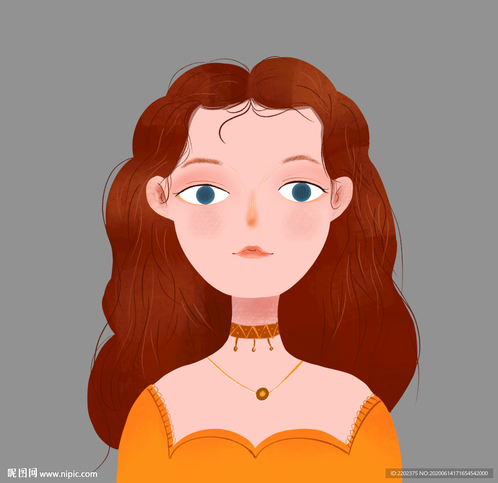 手绘卡通人物头像