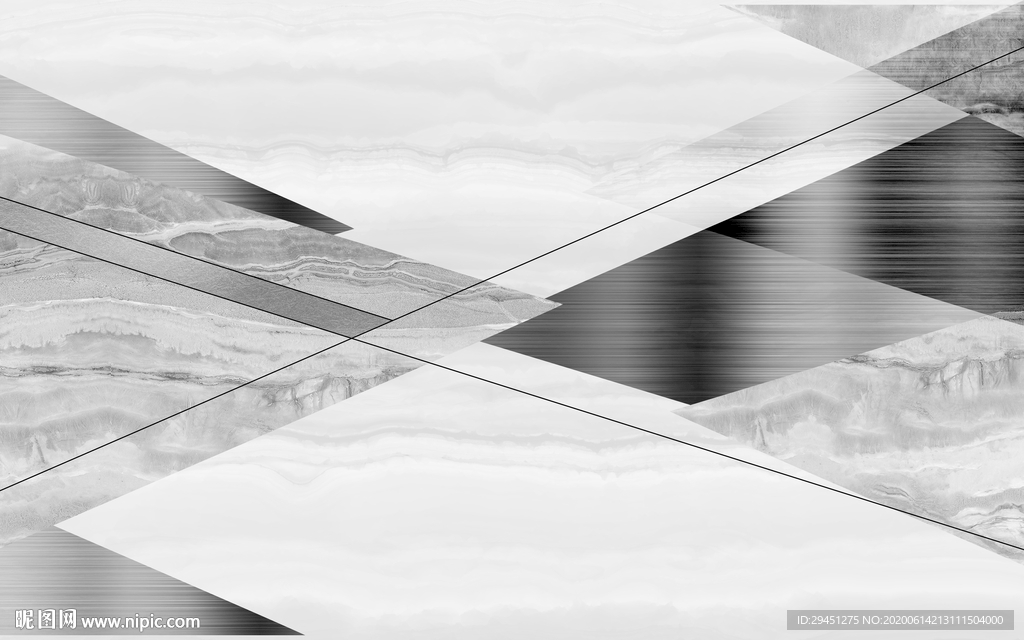 几何 轻奢新背景墙 TIF分层