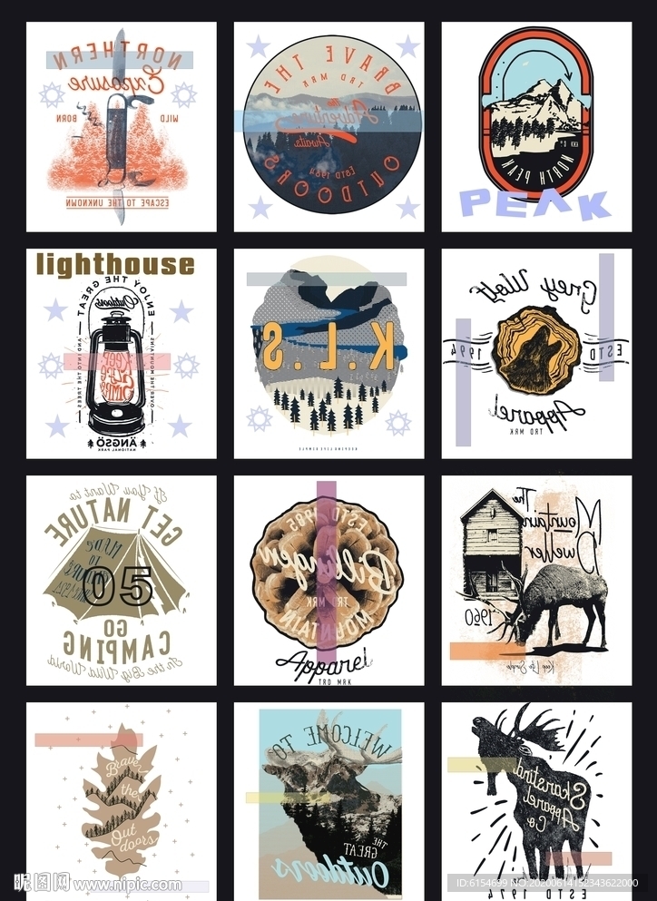 海报杂志插画印花图案