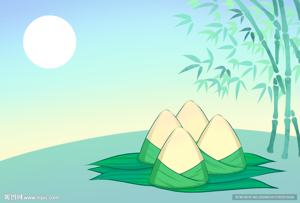 端午节 粽子 竹林