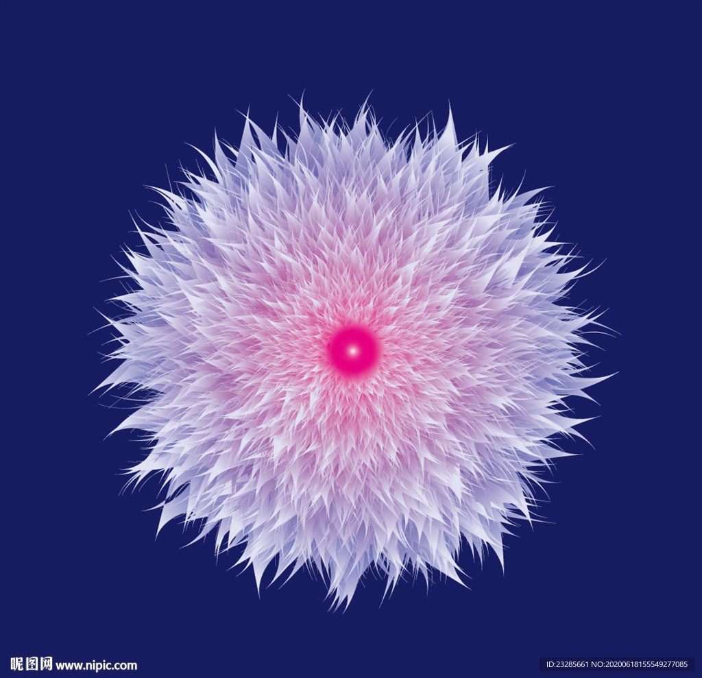 创意唯美绚丽渐变花球AI矢量图