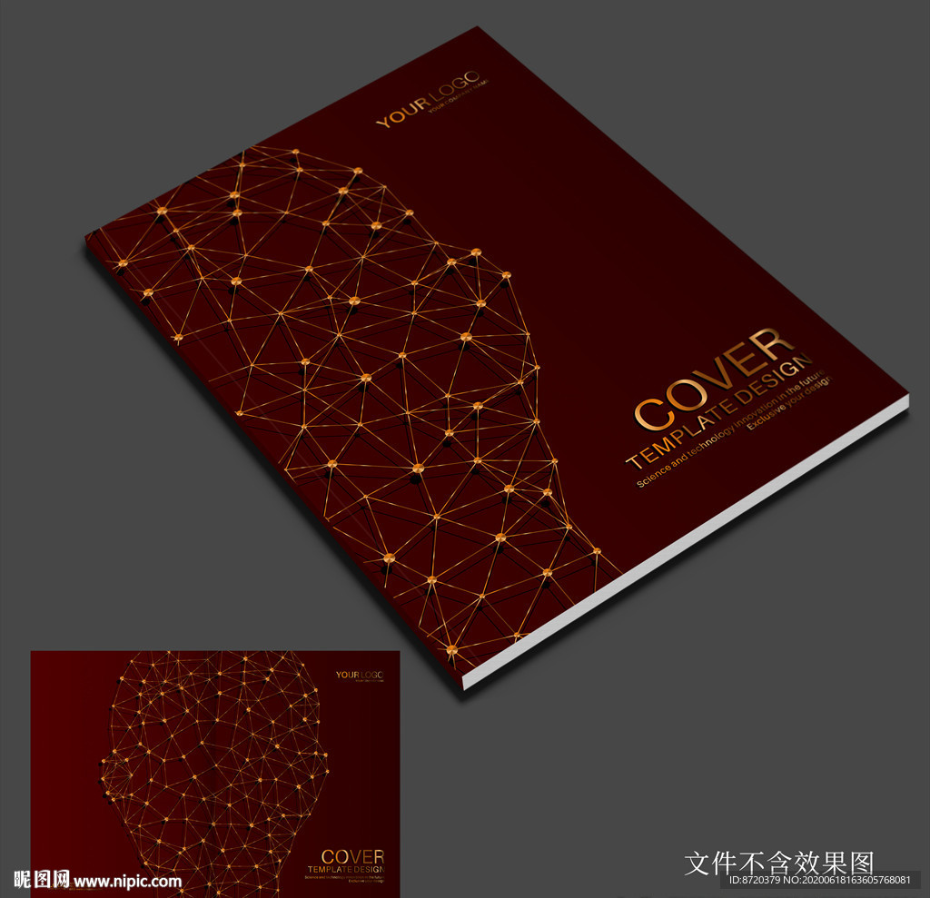 高档画册封面 金色封面