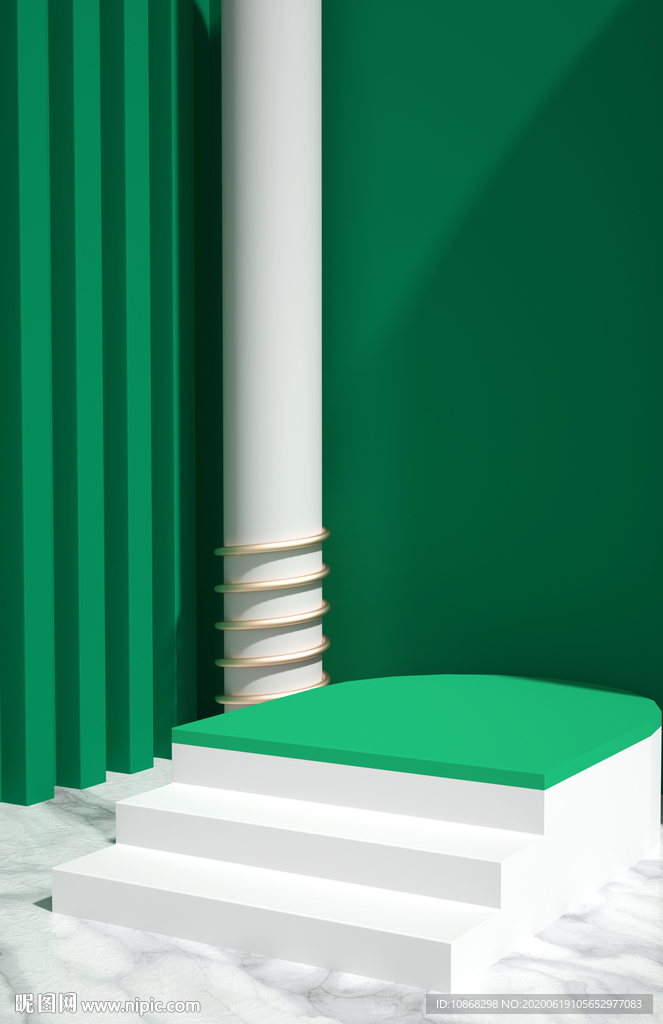 绿色几何产品展台展示背景素材