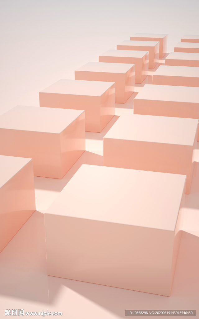 小清新几何立体产品展台背景素材