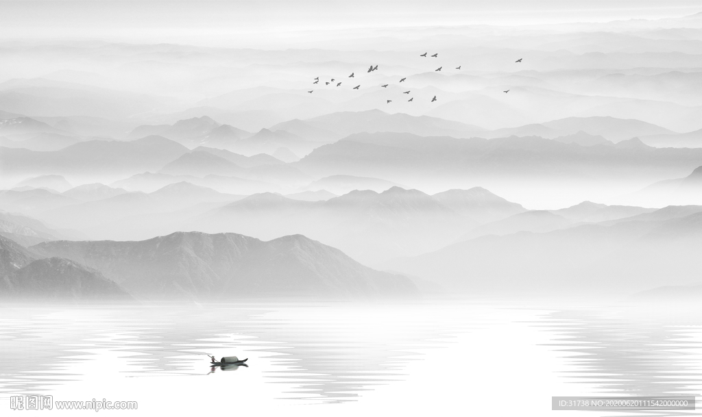 山水画 水墨山水画 意境山水画