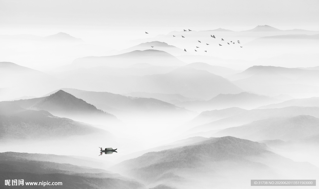 山水画 水墨山水画 意境山水画